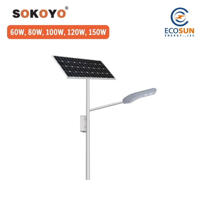 Đèn đường năng lượng mặt trời Sokoyo CONCO 60W, 80W, 100W, 120W, 150W