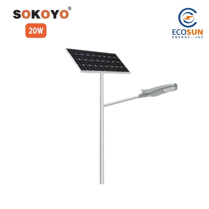 Đèn Đường Năng Lượng Mặt Trời Sokoyo TECO 20W
