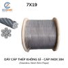 dây cáp thép không gỉ 7x19, cáp cứu sinh, cáp inox