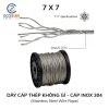 cáp cứu sinh 7x7, CÁP INOX 304 7X7, cáp thép không gỉ 7*7