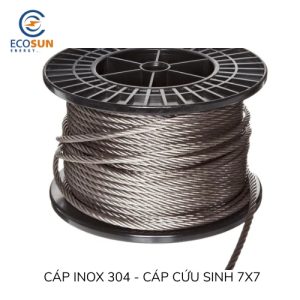 cáp cứu sinh 7x7, CÁP INOX 304 7X7, cáp thép không gỉ 7*7