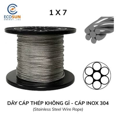 Cáp inox 304 1x7 cáp cứu sinh 1x7 cáp an toàn