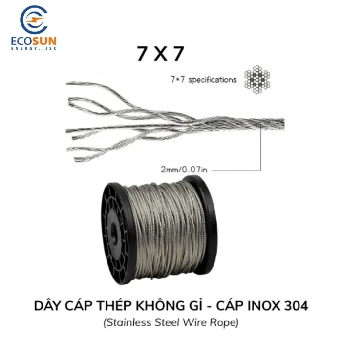 CÁP CỨU SINH 7X7 – CÁP INOX 304