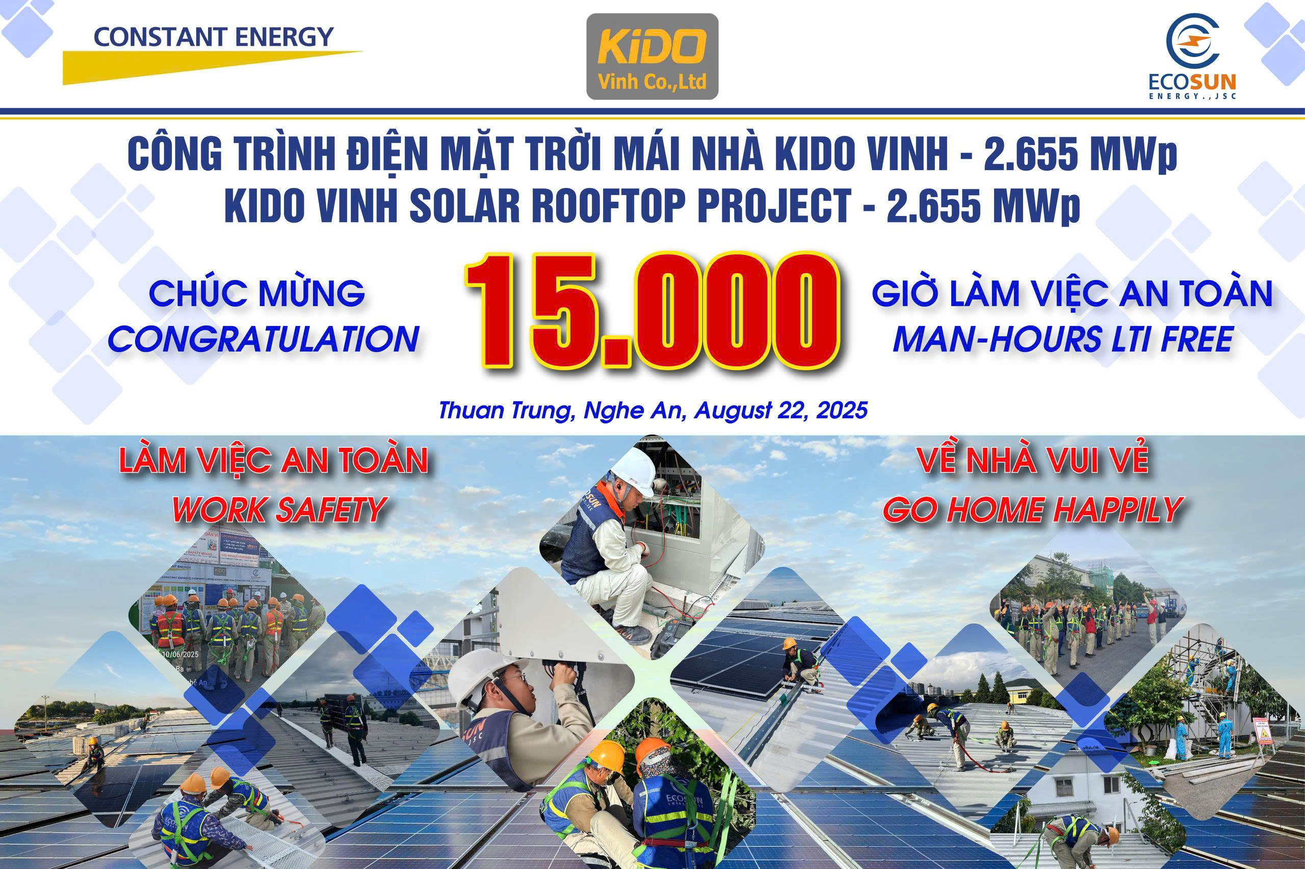 15000h làm việc an toàn