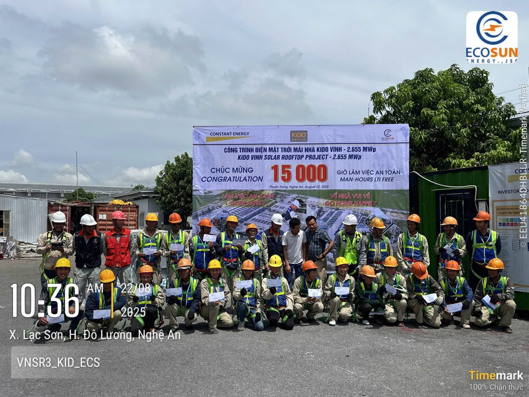 15000 giờ làm việc an toàn