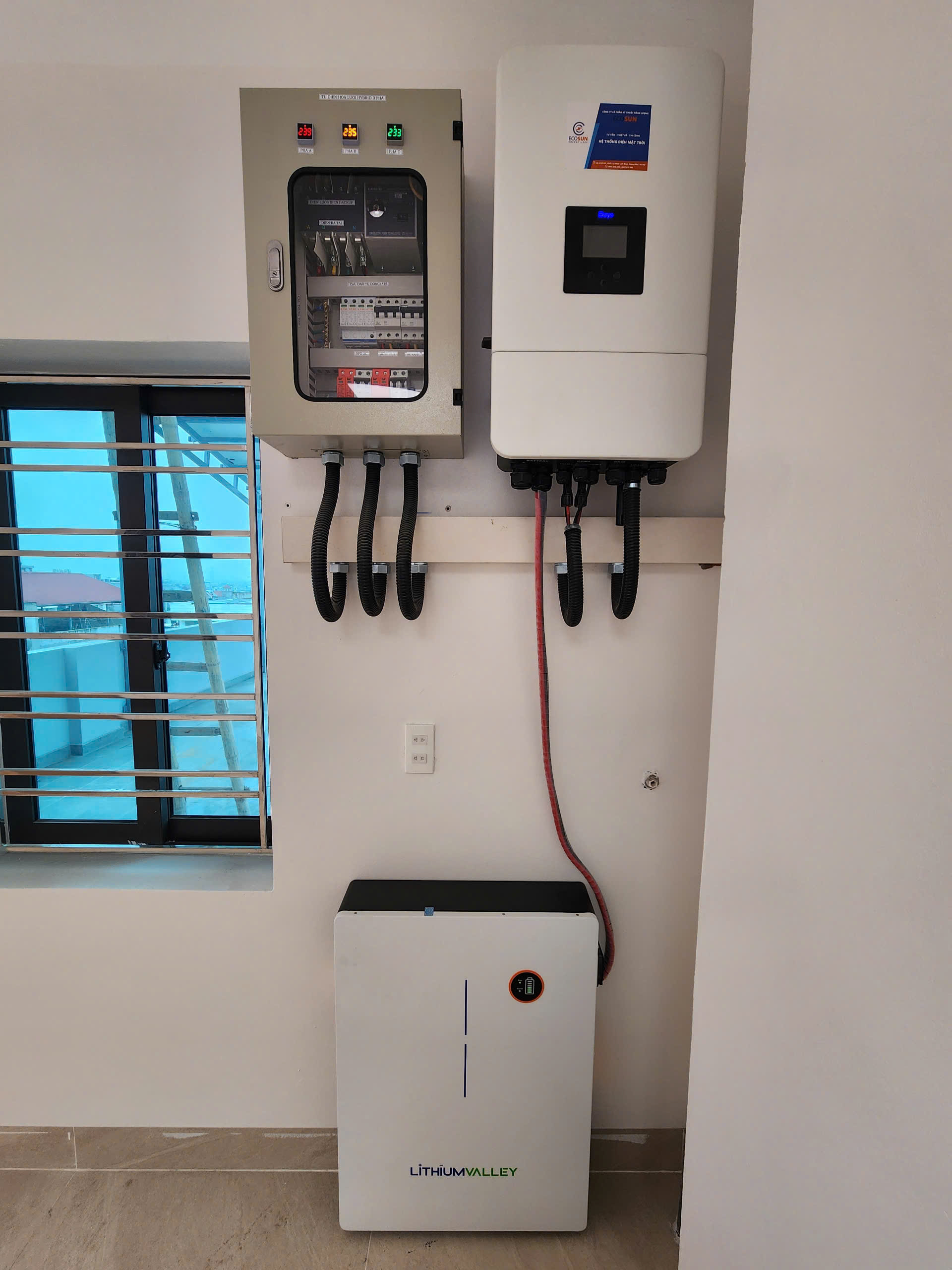 Hệ thống điện mặt trời hộ gia đình 10kwp, lưu trữ 10kwh