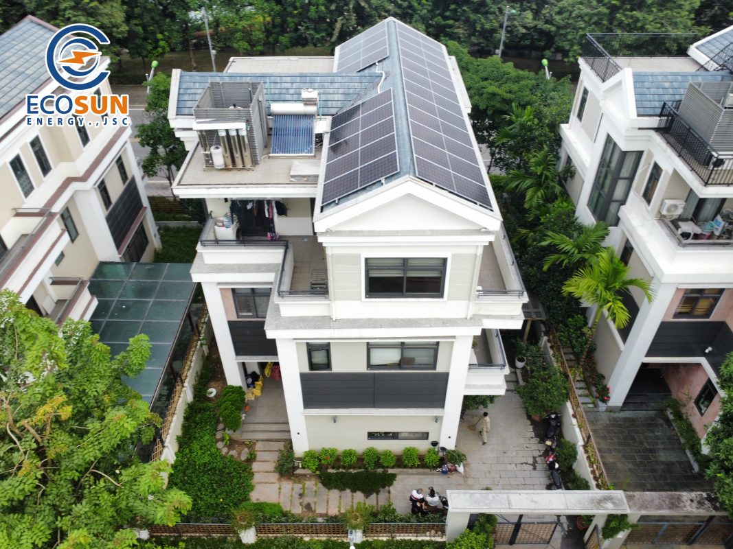 Điện mặt trời hộ gia đình tại Hà Nội – Công suất 13kWp, lưu trữ 18kWh