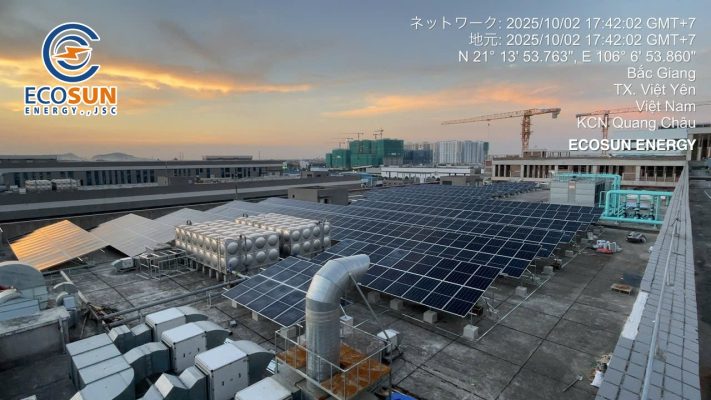 dự án Điện mặt trời Bắc Giang 1.565Kwp - Nhà máy SHUNYUN TECHNOLOGY