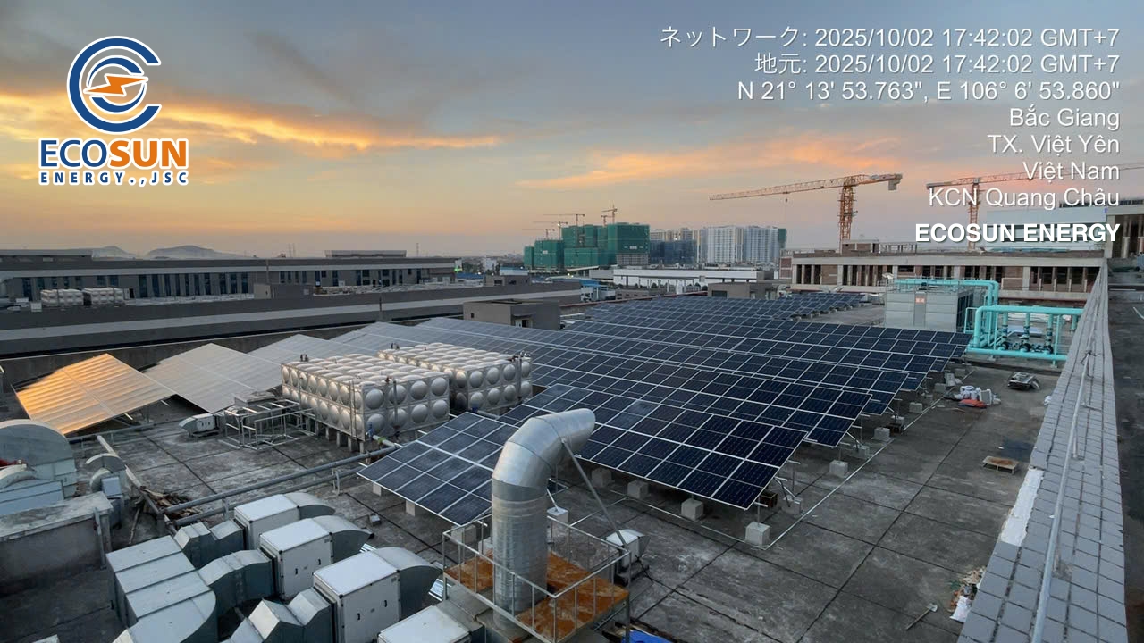 3 dự án Điện mặt trời Bắc Giang 1.565Kwp - Nhà máy SHUNYUN TECHNOLOGY