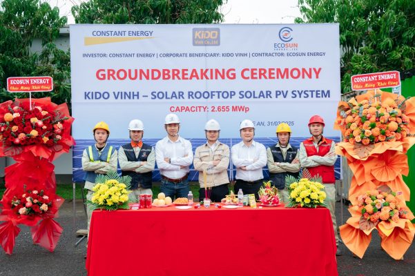 Lễ khởi công dự án điện mặt trời cho nhà máy Dệt Kido Vinh