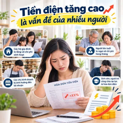 Nhu cầu sử dụng điện cao trong gia đình